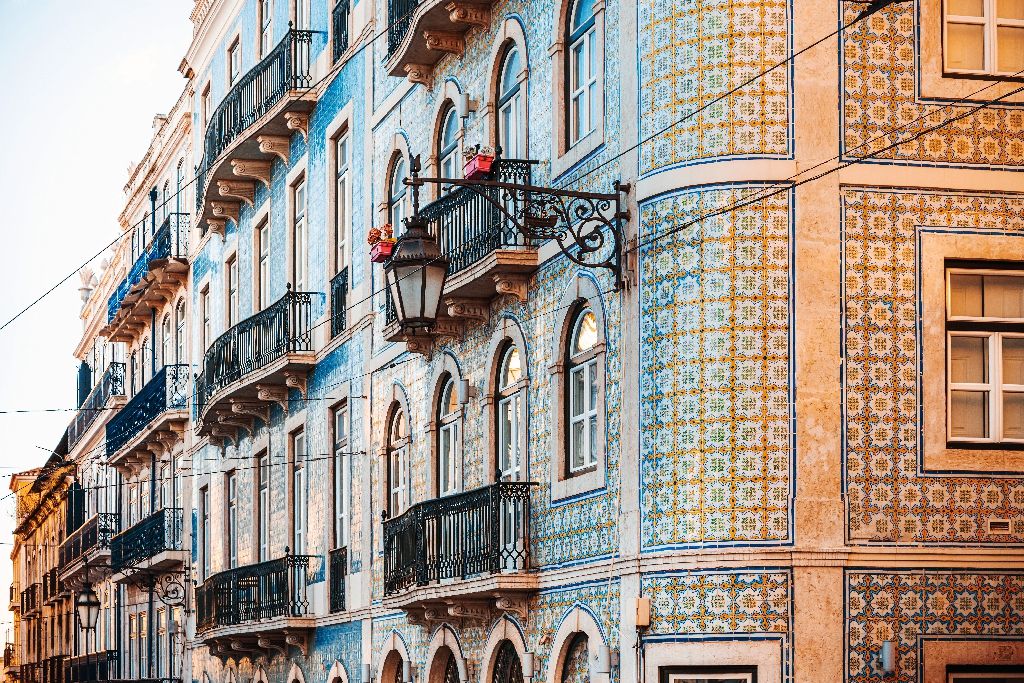 Old,Town,Lisbon.,Street,View,Of,Typical,Houses,In,Lisbon,