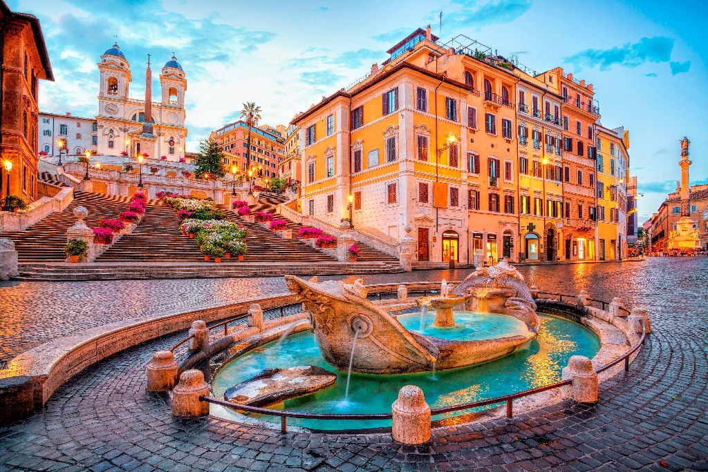 Piazza,De,Spagna,In,Rome,,Italy.,Spanish,Steps,In,The