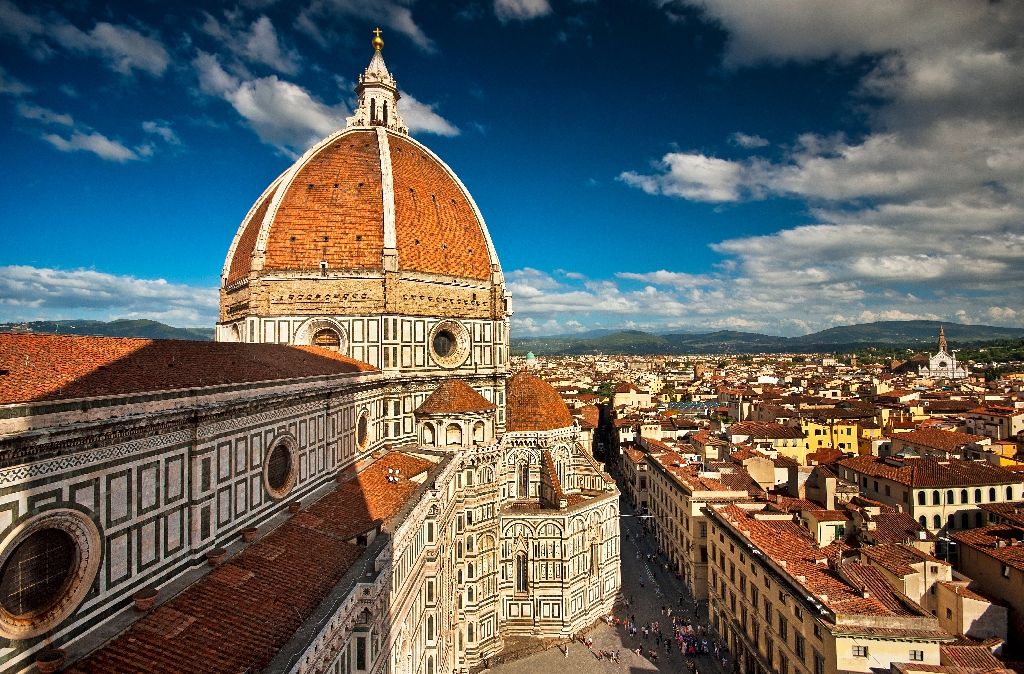 Wonderful,Sky,Colors,In,Piazza,Del,Duomo,-,Firenze.