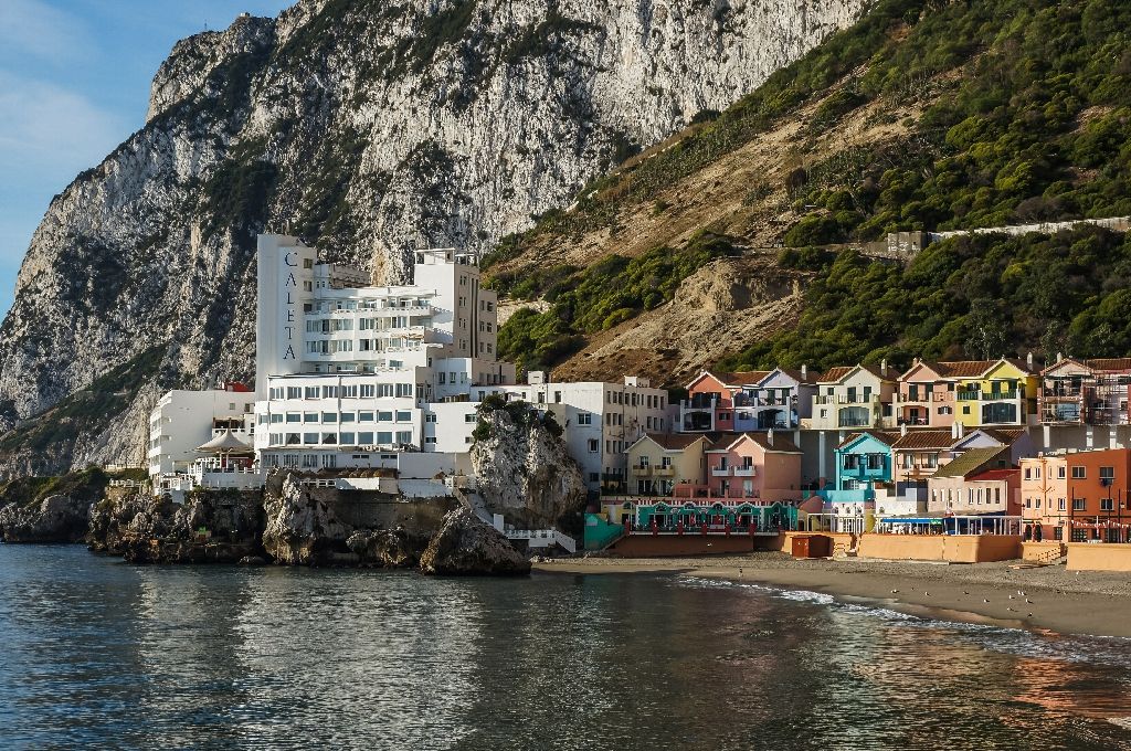 Gibraltar,-,October,22,,2017:,Morning,View,Of,Catalan,Bay