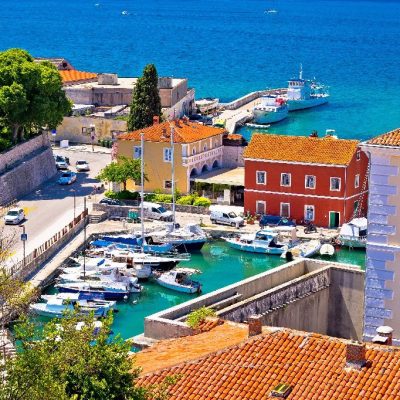 Famous,Fosa,Harbor,In,Zadar,Aerial,View,,Dalmatia,,Croatia