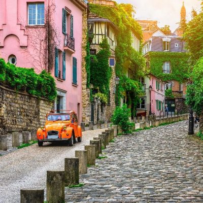 View,Of,Old,Street,In,Quarter,Montmartre,In,Paris,,France.