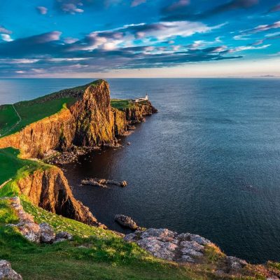 Wonderful,Sunset,At,The,Neist,Point,Lighthouse,In,Scotland
