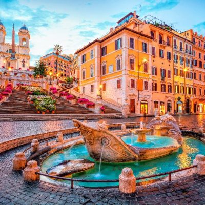 Piazza,De,Spagna,In,Rome,,Italy.,Spanish,Steps,In,The