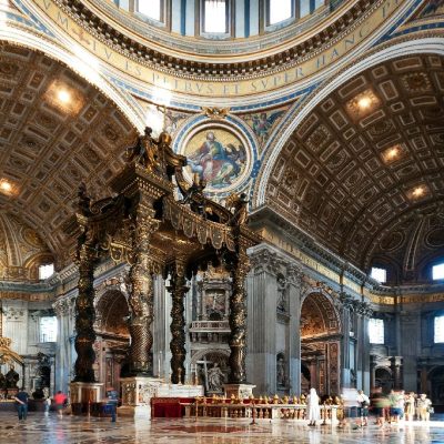 Interior,Of,The,St.,Peter's,Basilica,In,Rome,,Italy