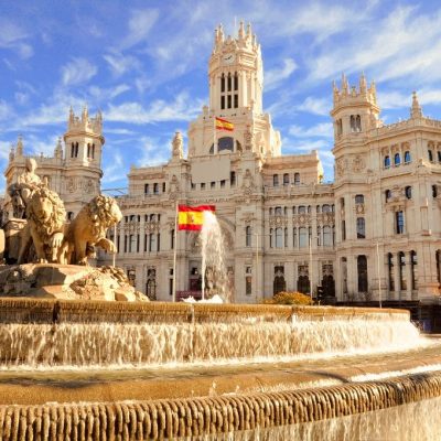 The,Famous,Cibeles,Fountain,In,Madrid,,Spain